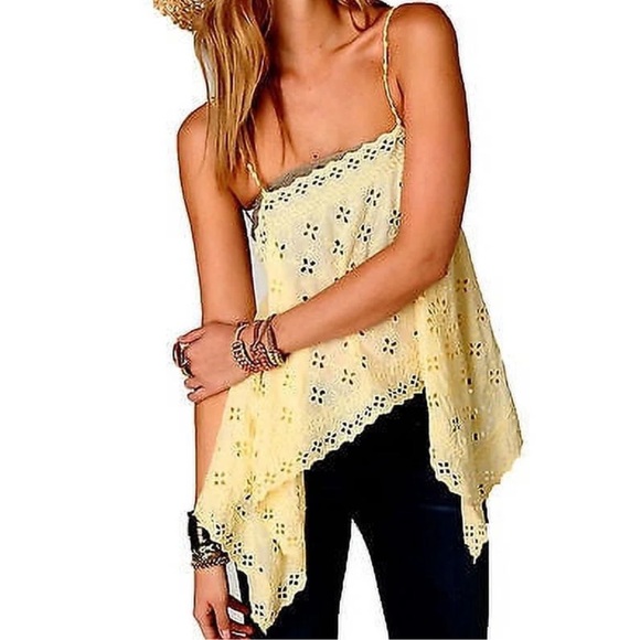 Free People Tops - Free People eyelet cami top shirt blouse